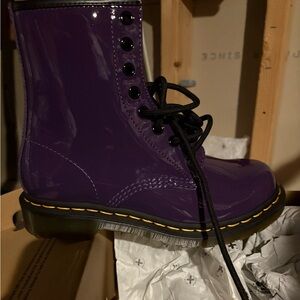 Purple patent leather doc martins